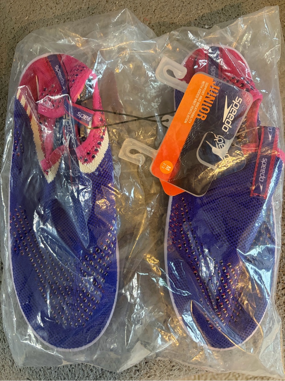 Speedo Junior Purple & Pink Swim Shoes